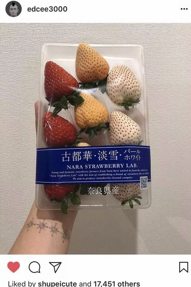 陈冠希吃的苹果,陈冠希吃的白草莓什么品种