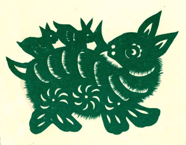 剪纸民间手艺,24幅民间吉祥剪纸图