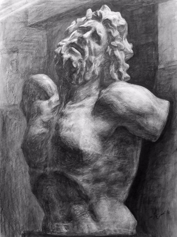 看完这些ps大神的对比图我跪下了,十大神级素描雕塑