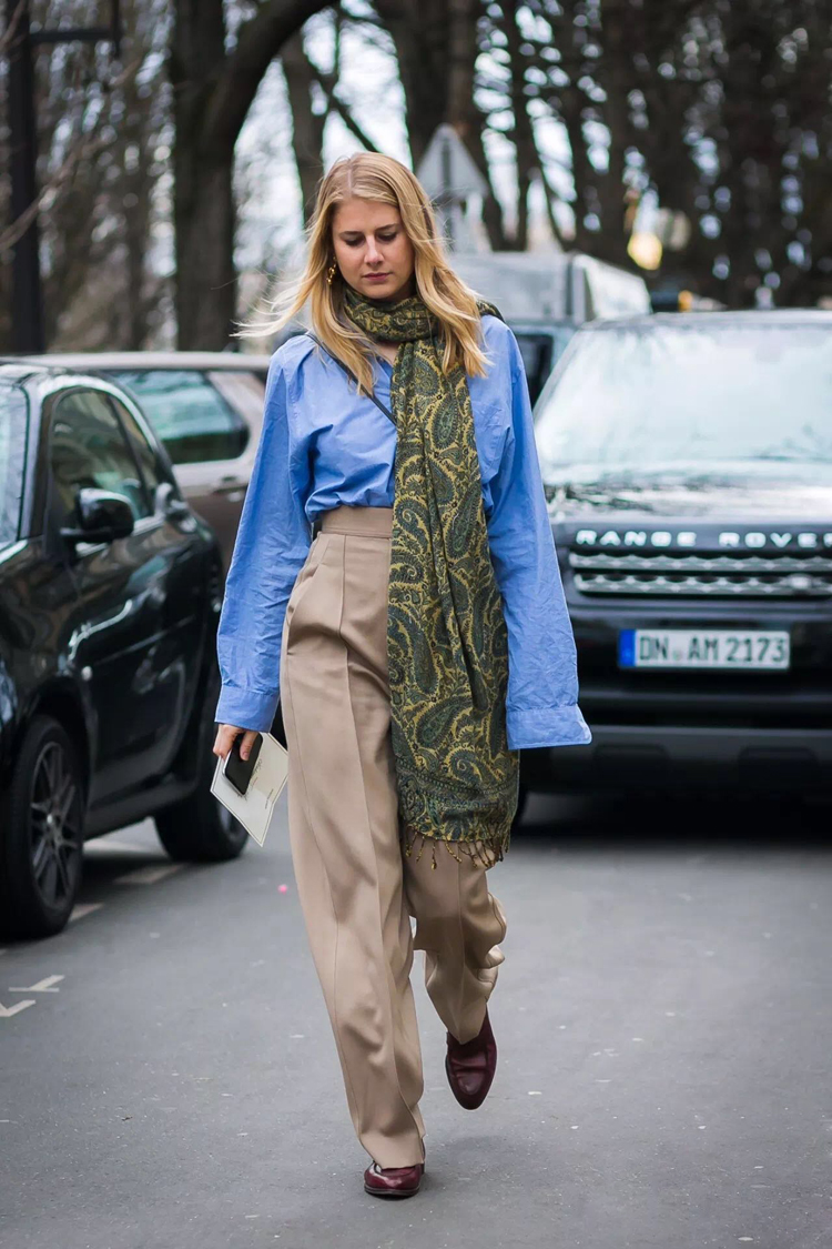 长条形丝巾十种系法春天,长丝巾春天的各种系法