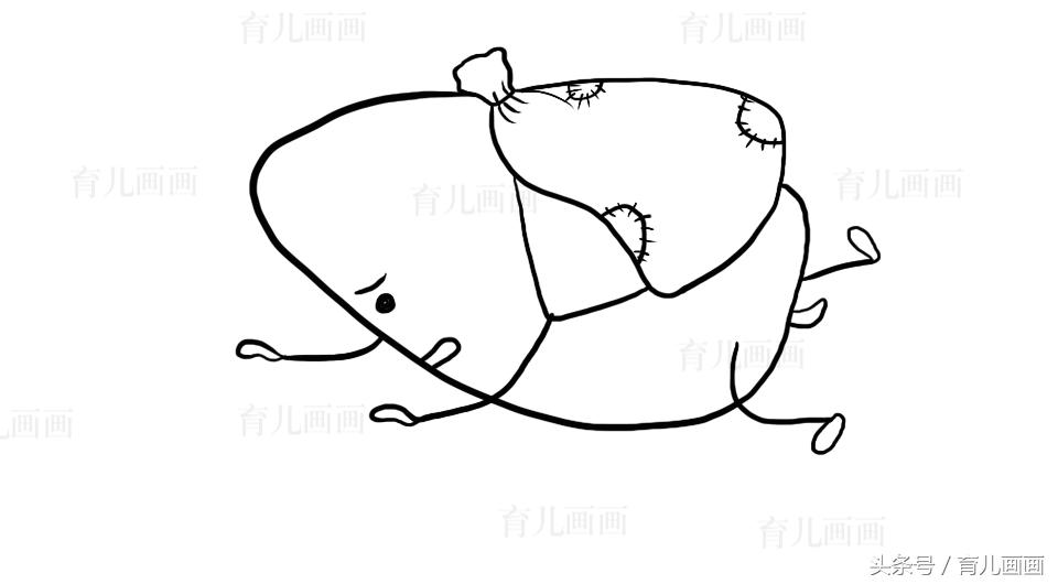 芒果简笔画可爱卡通人物,卡通橘子简笔画