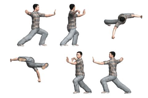 二十四式太极拳分解动作教学1-3式,太极24式3d动漫图解