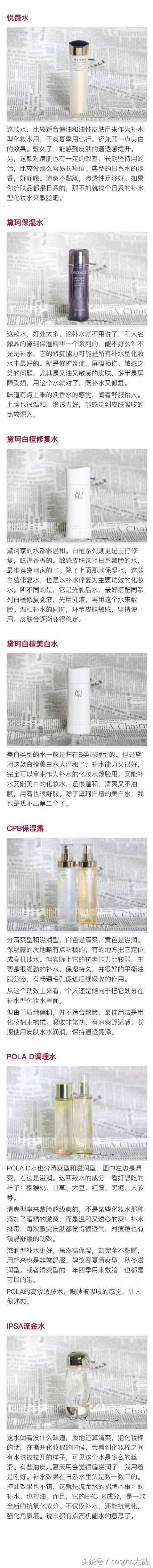 化妆水的四种类型,最好用的十大化妆水排名