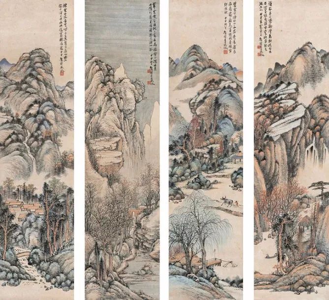 写意山水花鸟画精品欣赏,吴待秋山水画精品欣赏图文