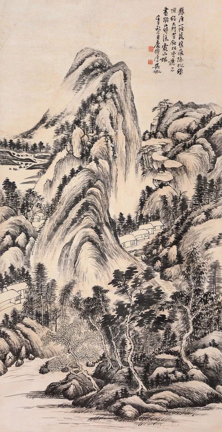 写意山水花鸟画精品欣赏,吴待秋山水画精品欣赏图文