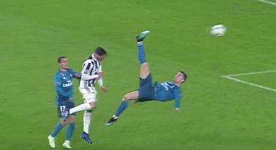 c罗倒钩破门布冯完整版,c罗惊世倒钩布冯反应