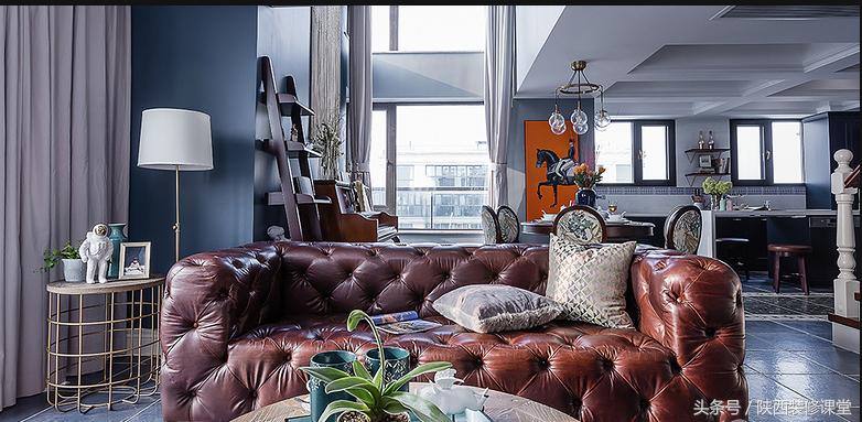 280平轻奢美式,120平美式轻奢风高级蓝灰