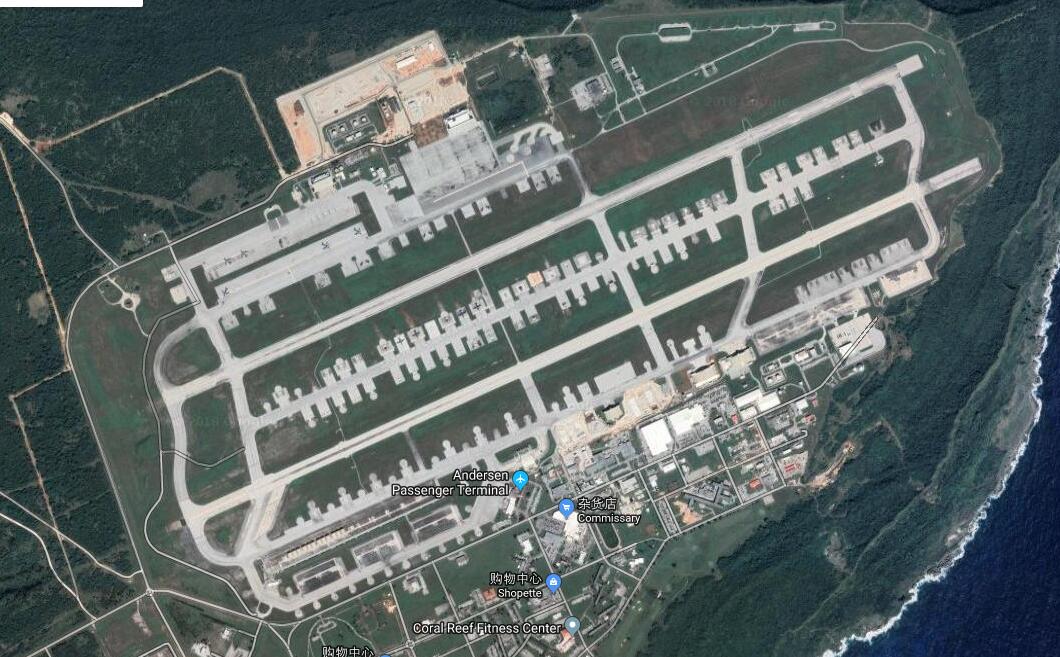 关岛基地卫星图,卫星图看全世界