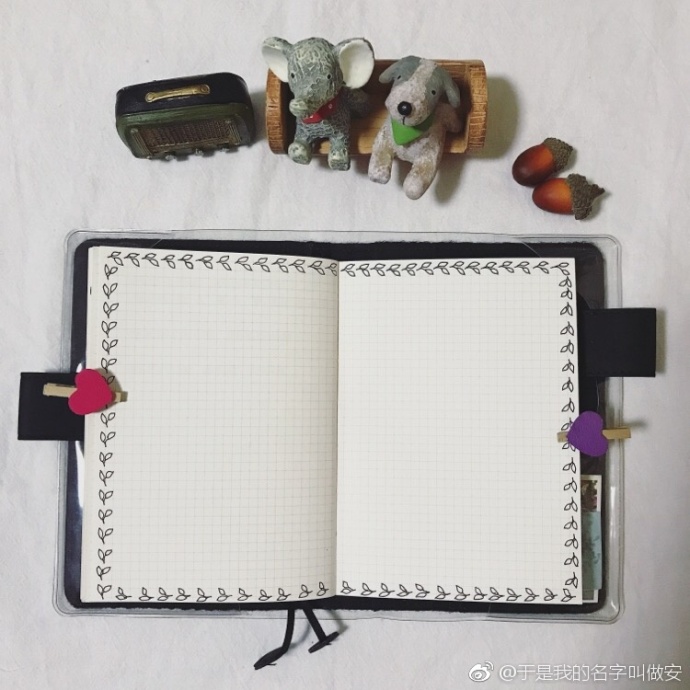 可爱手账素材边框简单,简单又好看的手账边框图片