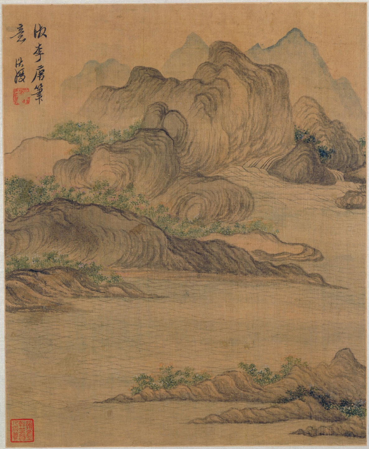 陈洪绶明山水高士花鸟册页,陈洪绶花鸟和恽寿平花鸟谁的更好