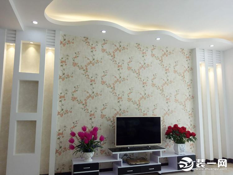 曲靖吊顶装修设计效果图客厅,曲靖123平米轻奢装修效果图