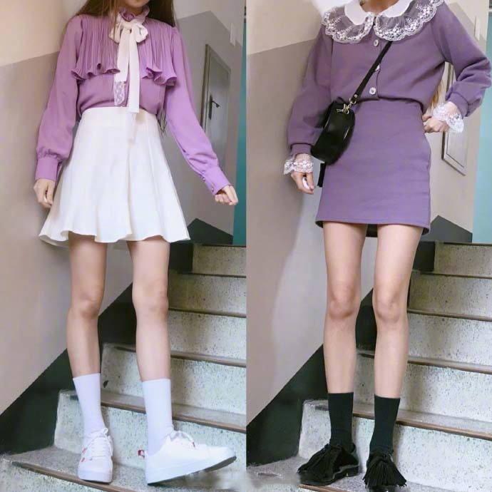 小清新袜子中筒袜怎么搭配,袜子都不穿还穿秋裤