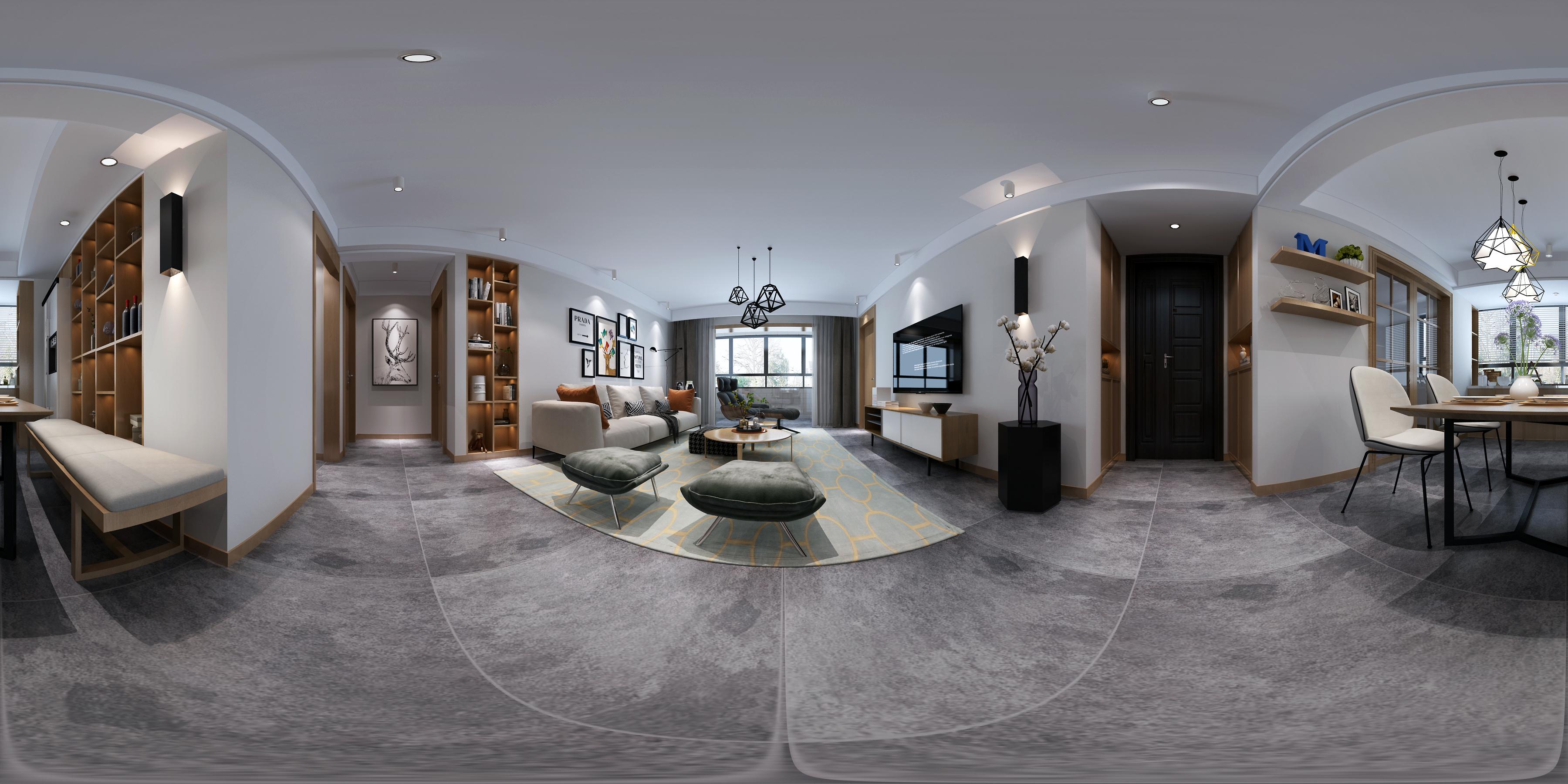 125平南北通透现代轻奢风装修,75平方米三室两厅装修北欧