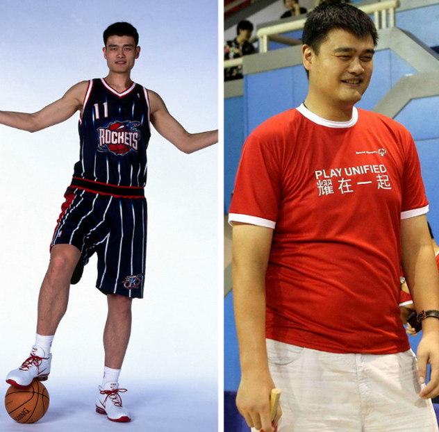 姚明退役前后体态对比,姚明退役前后照片