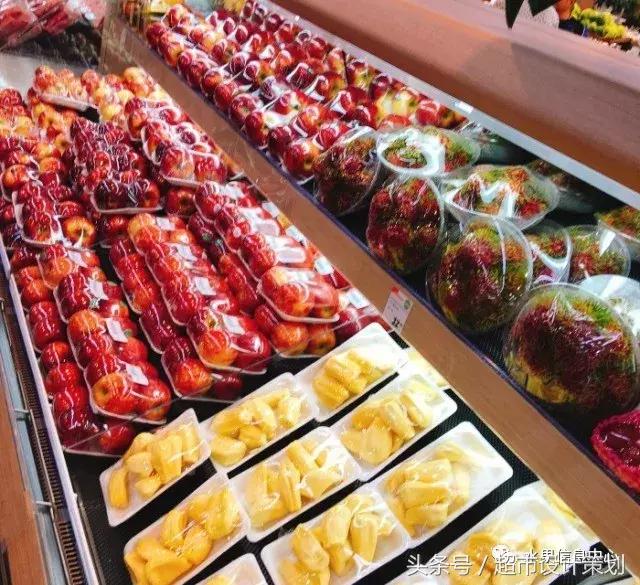 水果店水果陈列摆放销售技巧,20方长方形水果店铺陈列设计
