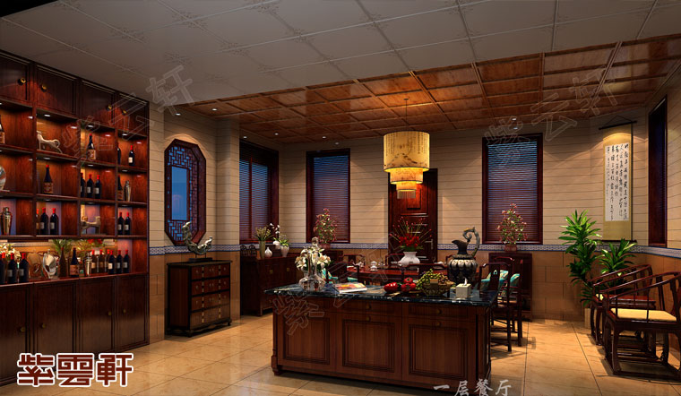 崂山区纯中式装修别墅,青岛崂山大平层装修200-300平