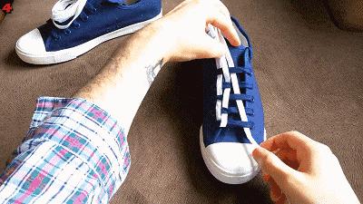 adidas贝壳头鞋带不打结系法,运动鞋鞋带系法教程男板鞋免打结