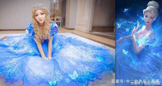 迪士尼儿童cosplay服装艾莎 (迪士尼公主艾莎cos)