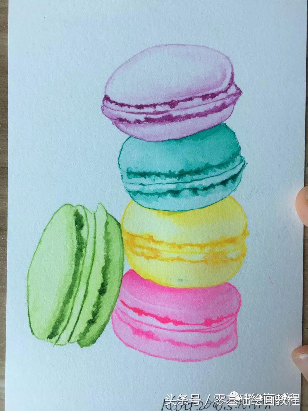 蓝色妖姬丙烯水彩画教程,萌新可以画的水彩教程