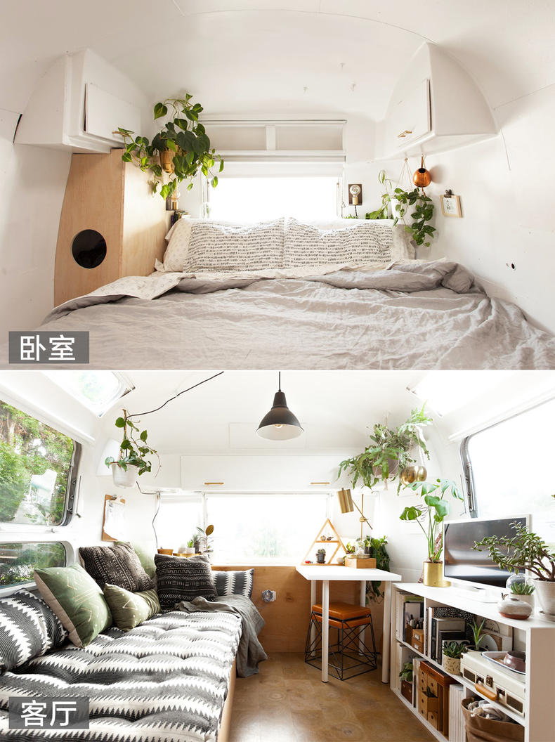 废旧拖车大变身，看小两口造出一个北欧家