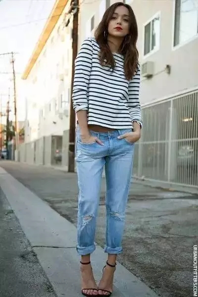 条纹日系t恤穿显胖吗,条纹的衣服怎么穿显瘦