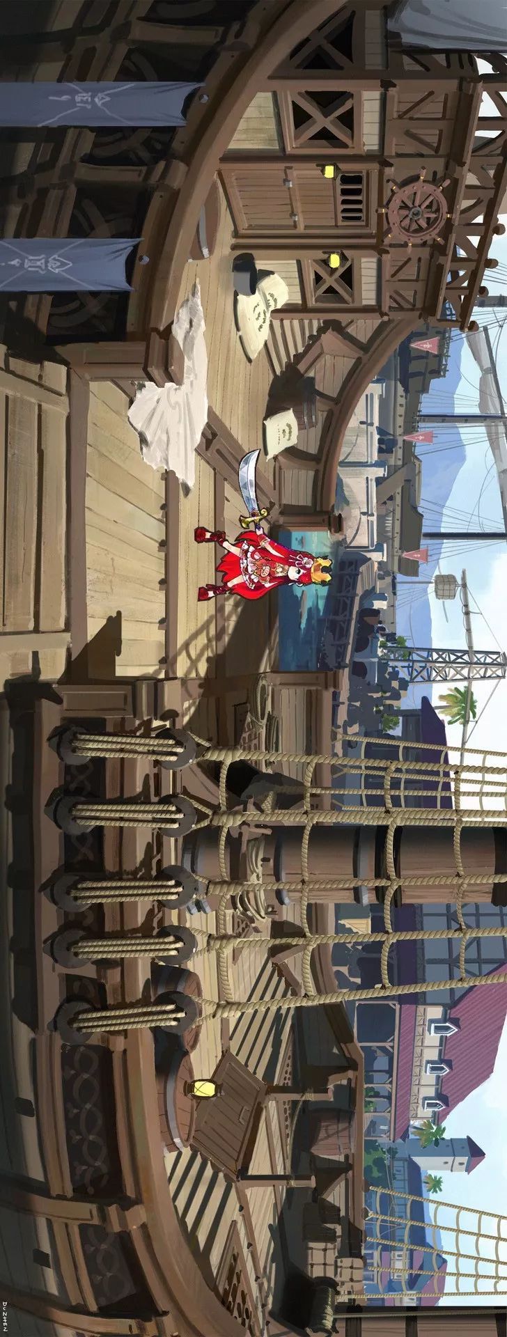 中式场景原画设计教程,国人插画师写实风格的插画欣赏