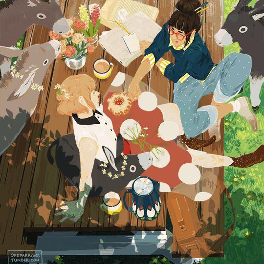 简约小清新意境插画壁纸,动态壁纸插画唯美治愈