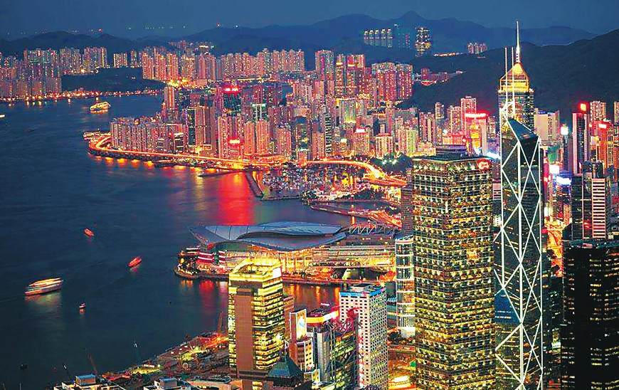 香港维多利亚港夜景高清壁纸,美丽的香港维多利亚港旅游视频