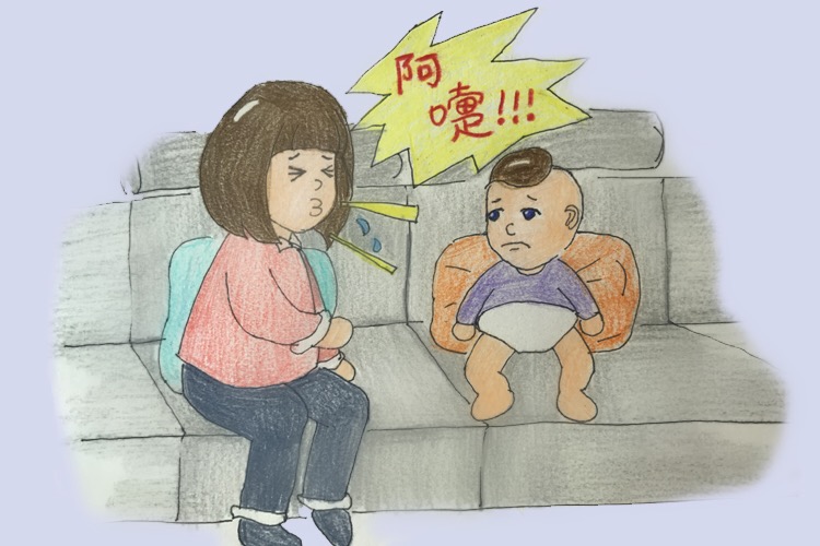 家人亲了孩子一口，11个月大婴儿满口长满疱疹