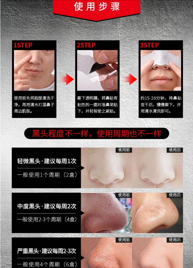 黑头鼻贴正确使用方法男生,鼻贴去黑头男士