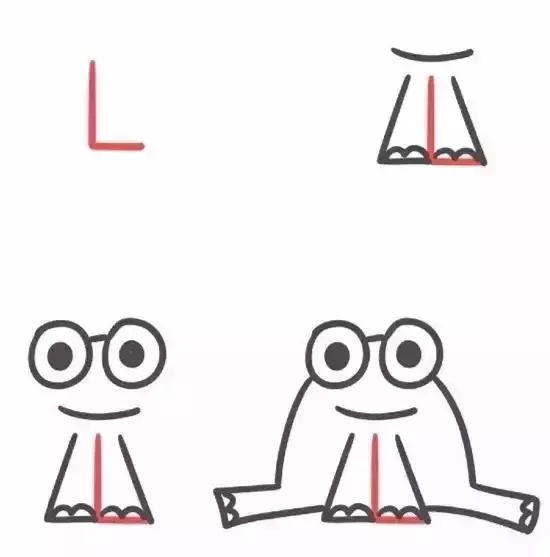 用字母画孩子的简笔画,如何用简笔画数字宝宝