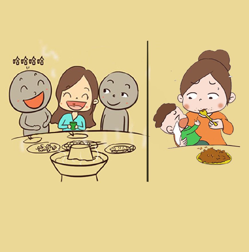 当妈前后的对比令人心酸,90后姑娘当妈前后对比