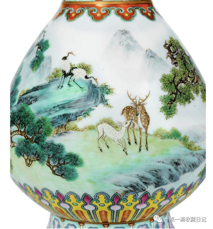 为什么估价这么高?宫粉地洋彩鹤鹿同春如意瓶6月12日巴黎苏富比