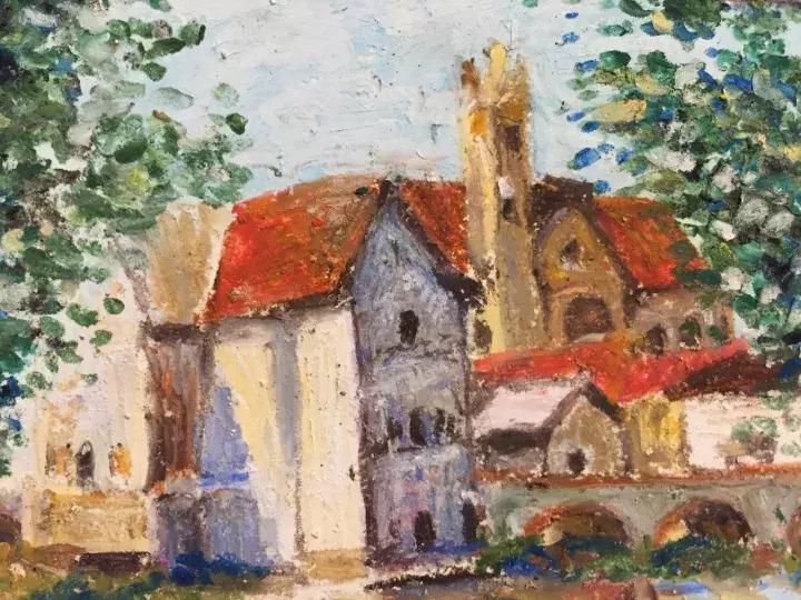 三分钟，教你用油画棒画一幅绝美风景画！