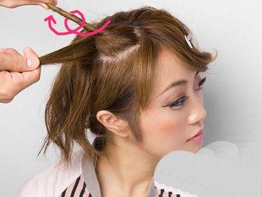 女士短发发型教程编发,过年发饰发型编发教程