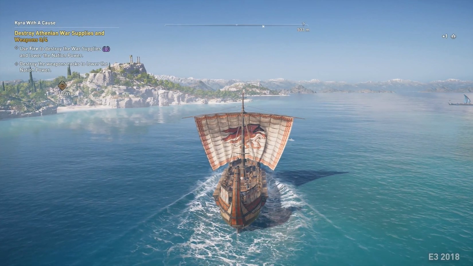 E32018：《刺客信条：奥德赛》新演示斯巴达国王上演信仰之跃