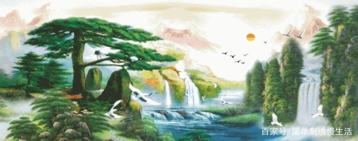 十字绣有机器绣的么,十字绣手绣了一点了还能机器绣吗