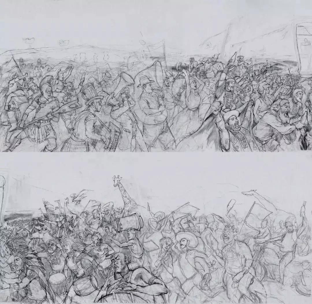 世界杯手绘精彩瞬间,手绘应援画