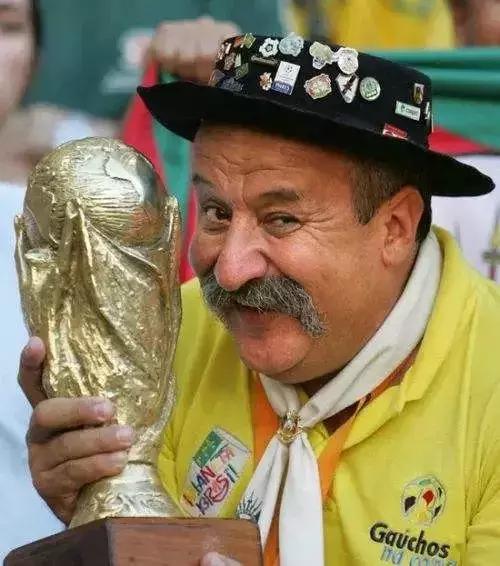 巴西球迷金杯老爷爷落泪,巴西金杯爷爷送金杯给德国小球迷