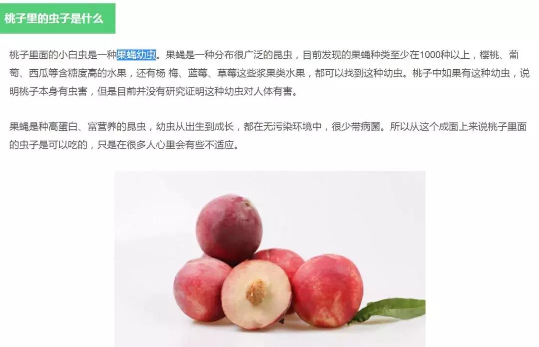 桃子里红色的小虫子是什么,桃子里的白色小虫是什么虫子