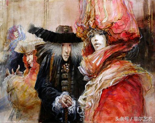 威尼斯面具——法国画家MarcelNinoPajot插画欣赏（一）