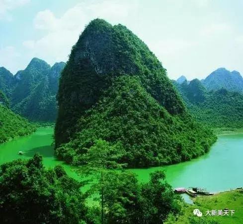 广西大新县黑水河湿地公园门票,大新县雷平镇安平村的黑水河