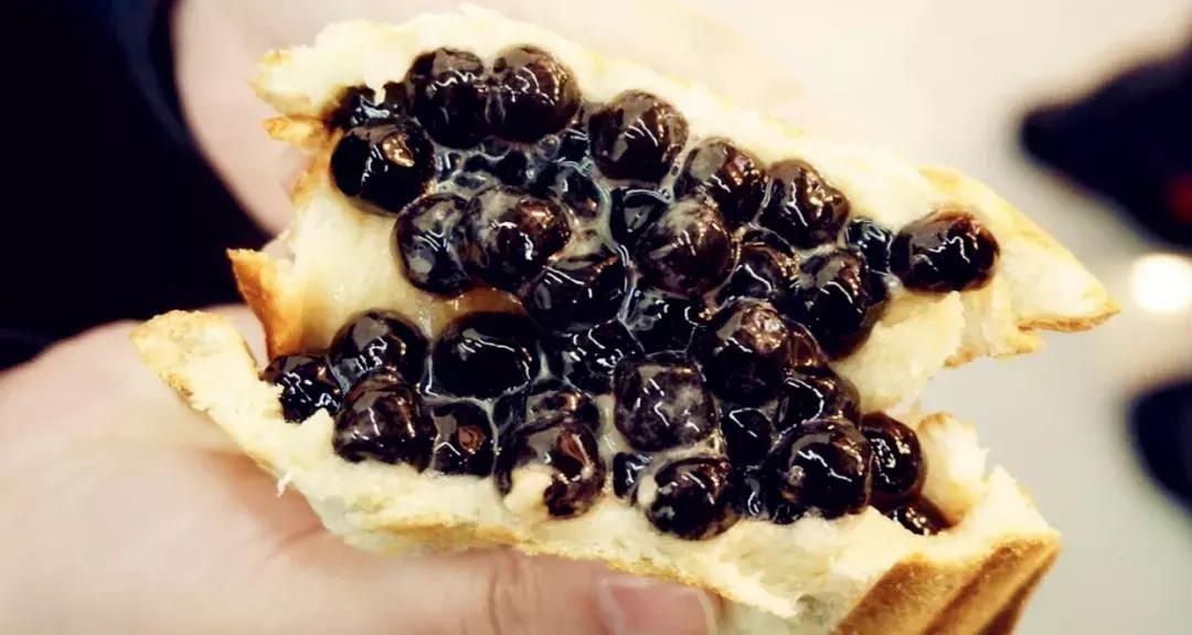 厦门黑糖珍珠爆浆吐司,网红珍珠爆浆面包