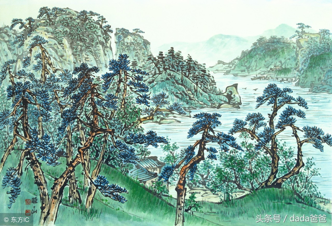 40首古诗词配绝美国画,古诗词意境国画