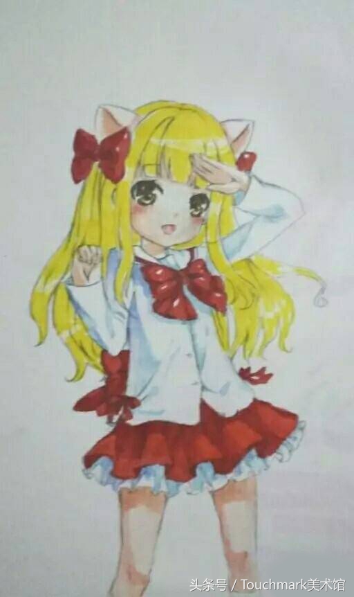 用丙烯马克笔画小姑娘背影,动漫人物绘画马克笔简单好看