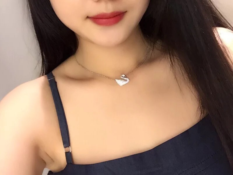 施华洛红天鹅项链,施华洛时尚白天鹅项链