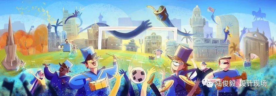 世界杯主题绘画分镜头插画,涂鸦26个字母设计图片手绘