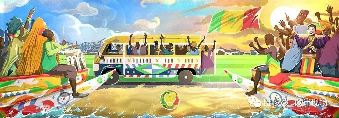 色彩构成世界杯插画图案,世界杯主题涂鸦