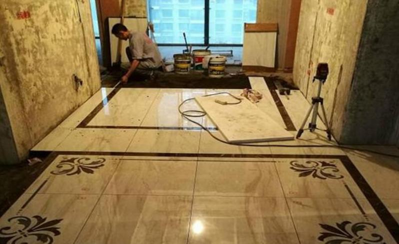 地砖走边水刀拼花,水刀拼花地砖怎样做的