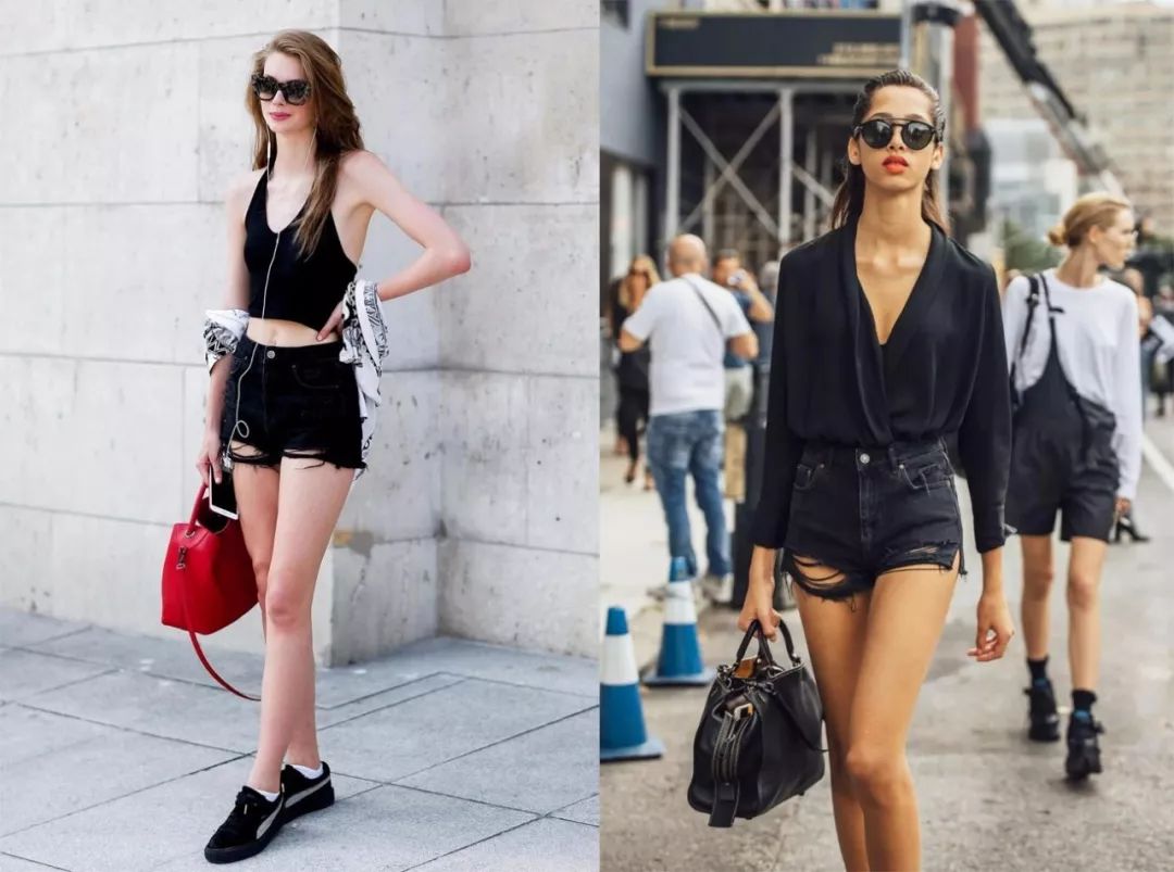 宽松牛仔短裤怎么穿才不显腿短,最适合自己的牛仔短裤